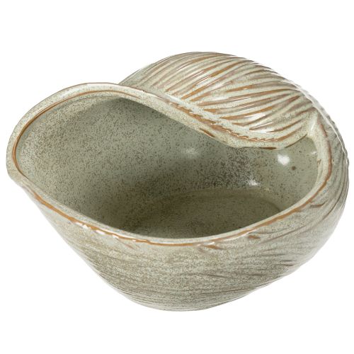 Ceramic bowl with seashell design for elegant decoration in the living room, 23cm
