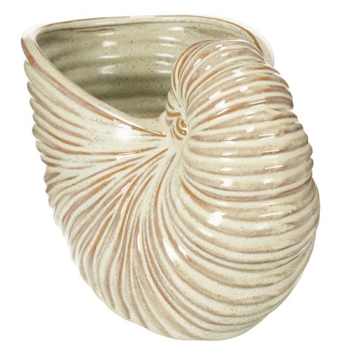 Product Ceramic flower pot with snail design for special plant arrangements, 21cm