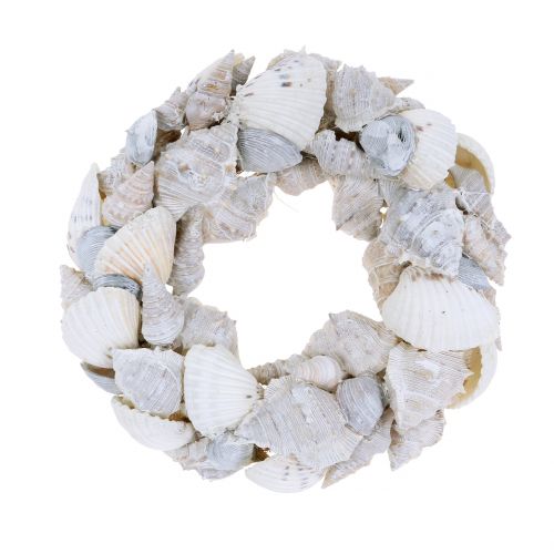 Floristik24 Shell wreath white Ø14cm