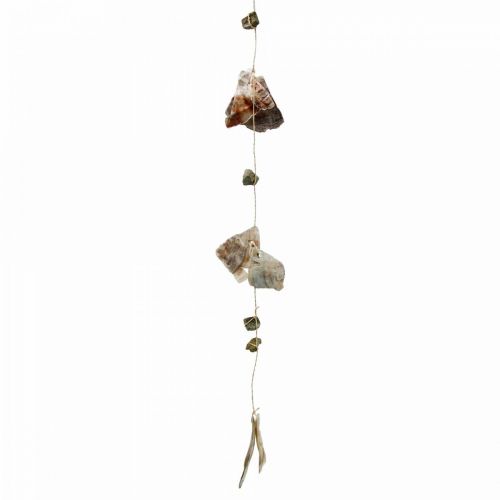 Product Shell garland with stones nature 100cm