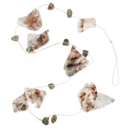 Floristik24 Shell garland with stones nature 100cm