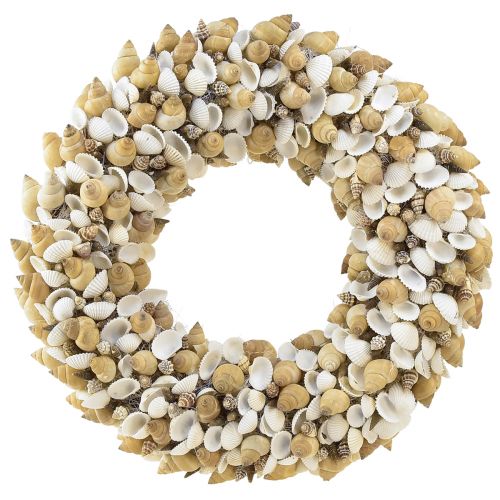 Shell wreath shells sea snails natural white Ø35cm