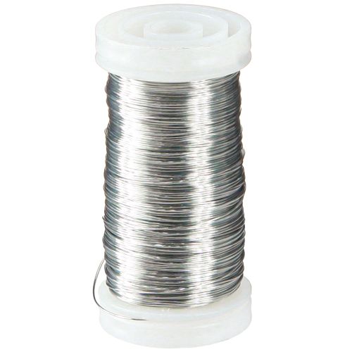 Floristik24 Myrtle wire silver galvanized 0.37mm 100g