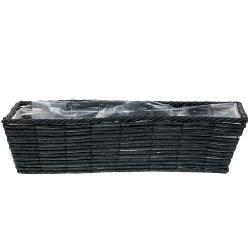 Floristik24 Plant box rattan look anthracite 52cm x 16cm H13cm