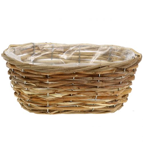 Product Basket bowl oval light brown L27cm