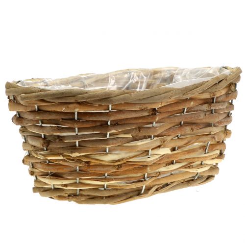 Floristik24 Basket bowl oval light brown L27cm