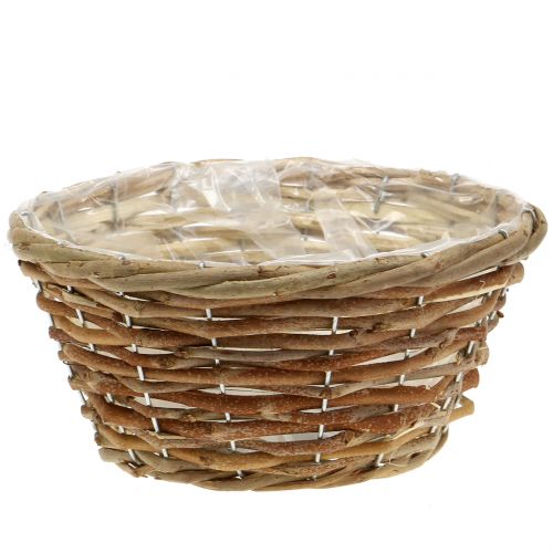 Floristik24 Basket bowl for planting light brown Ø24cm