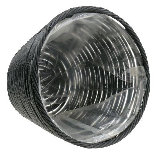 Floristik24 Plant pot rattan look anthracite Ø30cm H24cm