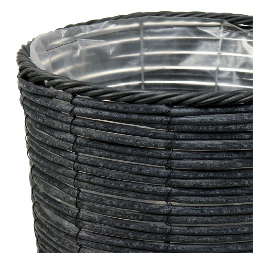 Product Plant pot rattan look anthracite Ø30cm H50cm