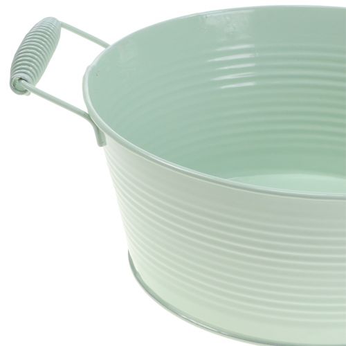 Floristik24 Zinc cup pastel colors with handle Ø22cm H9,5cm 3pcs