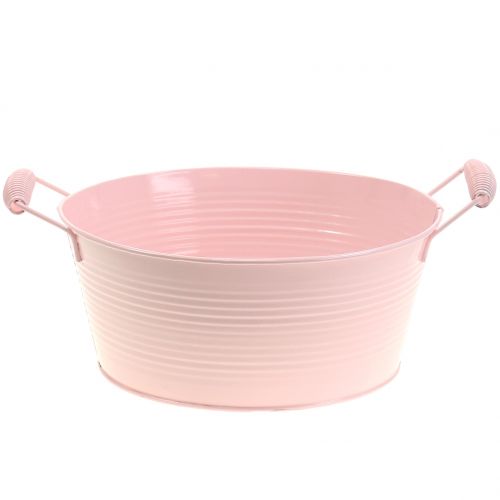 Floristik24 Zinc cup pastel colors with handle Ø22cm H9,5cm 3pcs