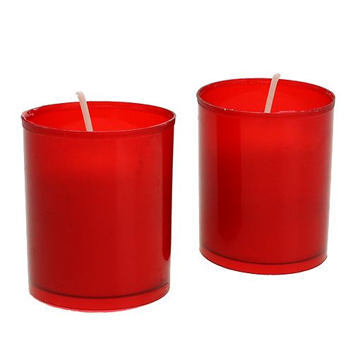 Product Refill candle for grave light refill insert grave lamps red 20 pieces