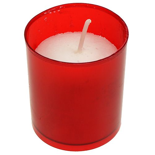 Product Refill candle for grave light refill insert grave lamps red 20 pcs