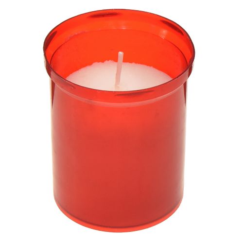Refill candles for grave lights red H6.5cm 22h 15pcs
