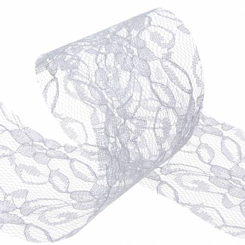 Product Lace ribbon deco ribbon gray 70mm 15m