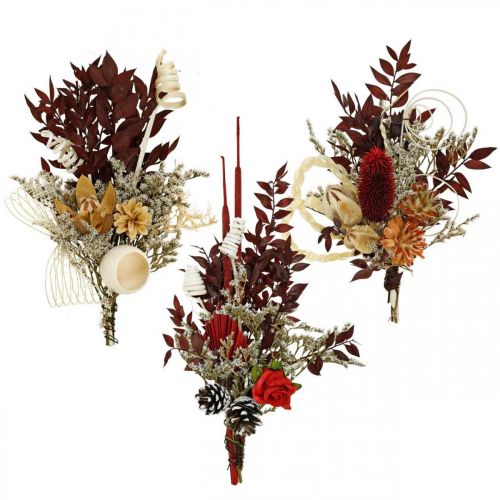 Natural topping grave toppings funeral floristry 3-fold sorted 24 pcs