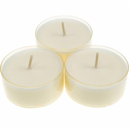 Floristik24 Tealights Pure Nature Lights burning time 10 hours candles rapeseed wax 8pcs