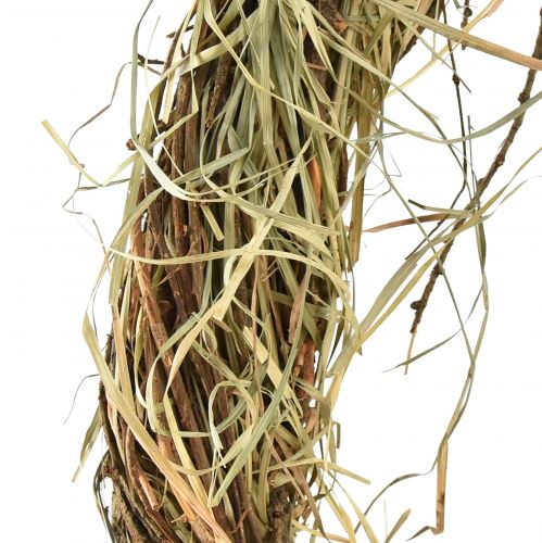 Product Natural wreath vine wreath with hay brown green natural Ø40cm