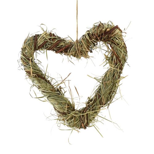 Product Natural Wreath for Hanging Vine Wreath Hay Heart 25x25cm 3 Pcs