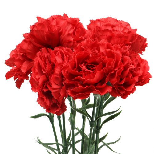 Floristik24 Carnation artificial red 67cm 9pcs