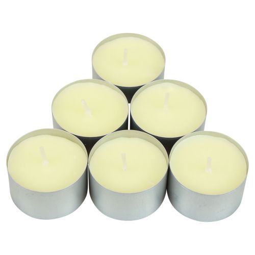 Floristik24 Night Lights Tealights Nightlights Yellow Aluminium Burning Time 8 Hours 60 Pcs