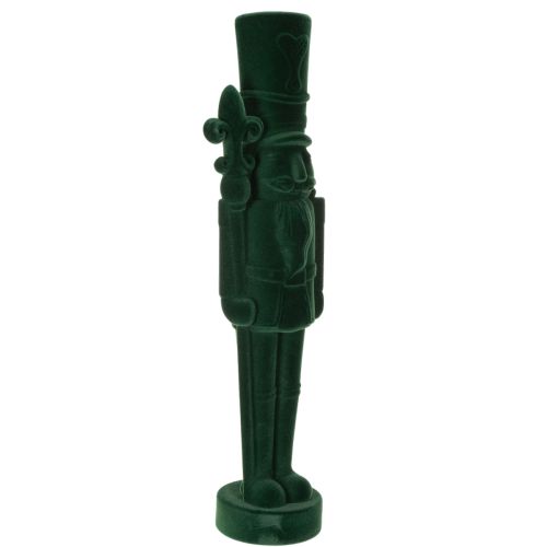 Flocked Nutcracker Standing Figurine 77 cm Dark Green Indoor Decoration buy online | Floristik24.co.uk