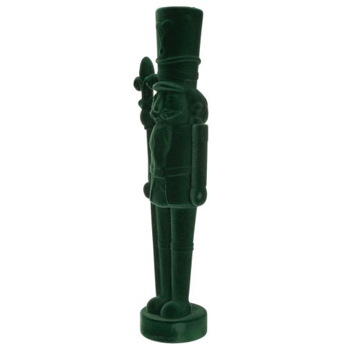 Flocked Nutcracker Standing Figurine 77 cm Dark Green Indoor Decoration | Floristik24.co.uk