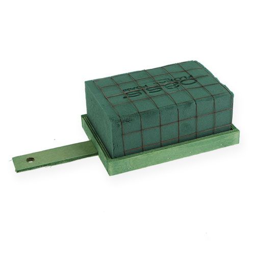 Floristik24 Floral Foam Brick Green Metal Wood 4pcs Arrangement Pad