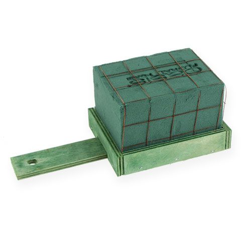 Floristik24 Floral foam bricks with wooden base 21cm x 9cm x 8cm 8 pieces