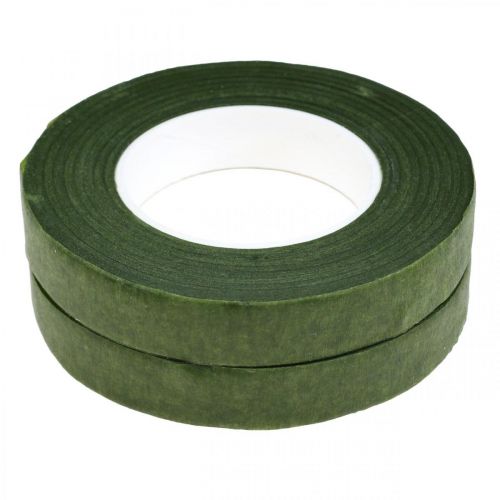 Floristik24 OASIS® Flower Tape, self-adhesive flower tape, moss green W13mm L27.5cm 2 pcs