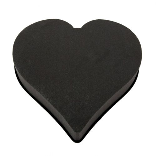 Floristik24 Heart plug-in foam black 33cm 2pcs wedding decoration