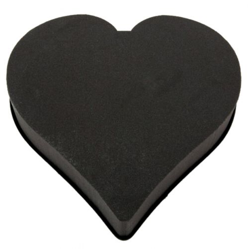 Floristik24 Floral foam heart black 38cm 2pcs