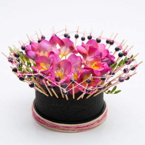 Floristik24 floral foam cylinder plugging material black Ø28cm H5cm 2pcs