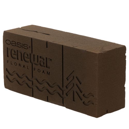 Oasis Renewal Floral Foam Brick 23cm Brown for Floral Arrangements | Floristik24.co.uk