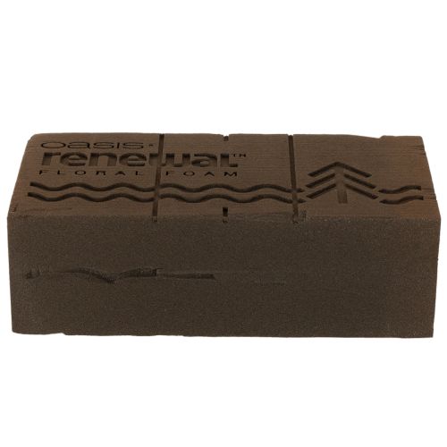 Oasis Renewal Floral Foam Brick 23cm Brown for Floral Arrangements | Floristik24.co.uk