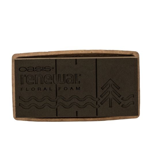 OASIS® Renewal® Biolit® Floral Foam Brick, 24 x 13 x 8 cm, Brown, Pack of 2