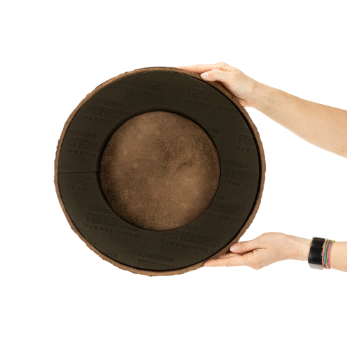 OASIS Renewal Biolit Floral Foam Ring with Base, 38 cm, Brown, 2 Pack for Wreaths | Floristik24.co.uk