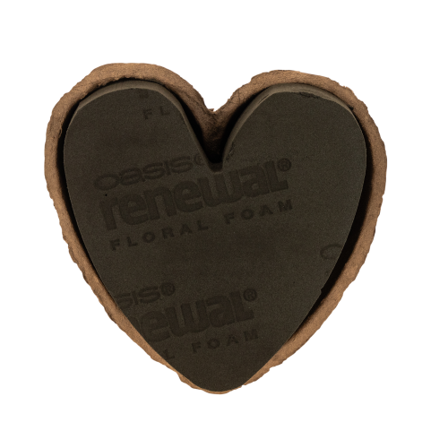 OASIS® Renewal® Biolit® Floral Foam Heart, 18 cm, Brown, Pack of 2