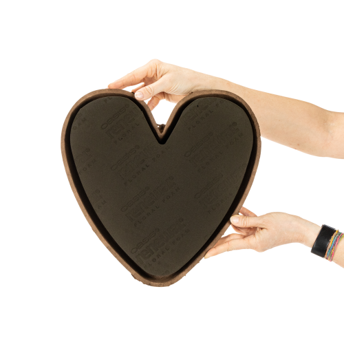 Floral foam heart OASIS® Renewal® Floral Foam Biolit® heart 33 cm 2pcs | Floristik24.co.uk