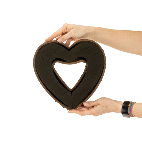 OASIS® Renewal® Biolit® Heart-Shaped Floral Foam, 27 cm, 2 Pack | Floristik24.co.uk