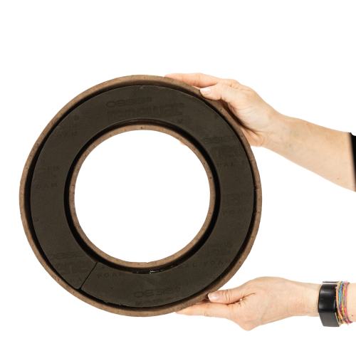 OASIS® Renewal® Floral Foam Biolit® Ring with Tray, 31 cm, Black, Pack of 2 | Floristik24.co.uk
