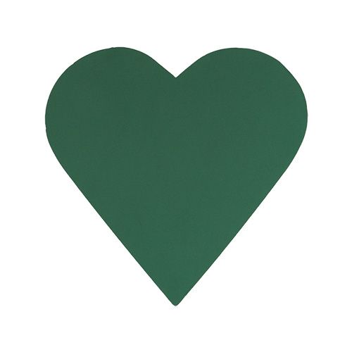 Floristik24 Floral Foam Heart Floral Material Green 31cm × 29cm 2 pcs