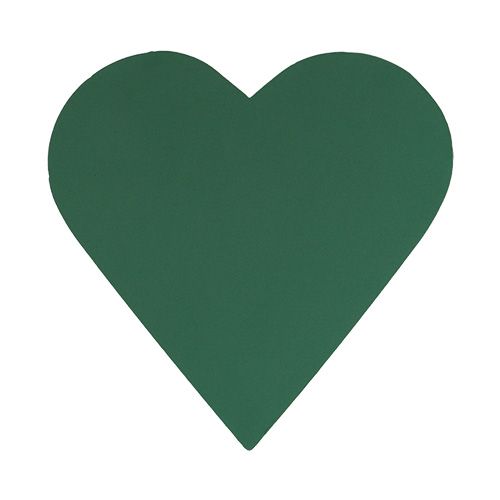 Floral foam heart 3D floral material green 38cm x 37cm x 8cm 2 pcs