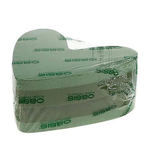 Product Floral Foam Heart Green 24cm x 25cm 2 pcs