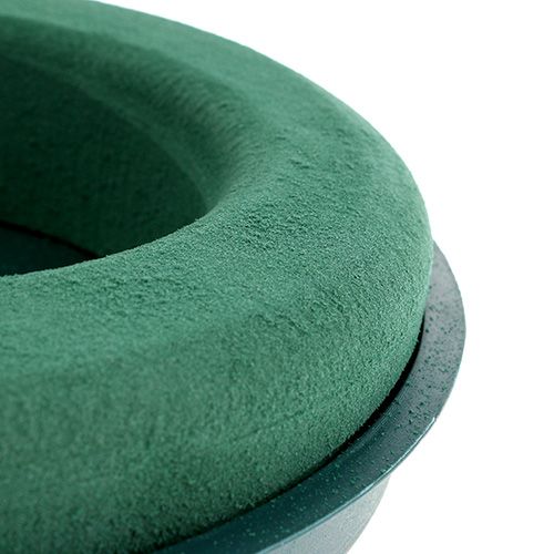 Product Floral foam ring with bowl green Ø30cm H4.5cm 2 pcs
