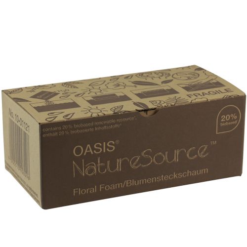 Floristik24 Oasis NatureSource Maxlife Floral Foam Brick Brown 23×11×7.5cm 1 pc