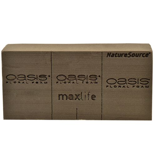 Floristik24 Oasis NatureSource Maxlife Floral Foam Brick Brown 23×11×7.5cm 1 pc