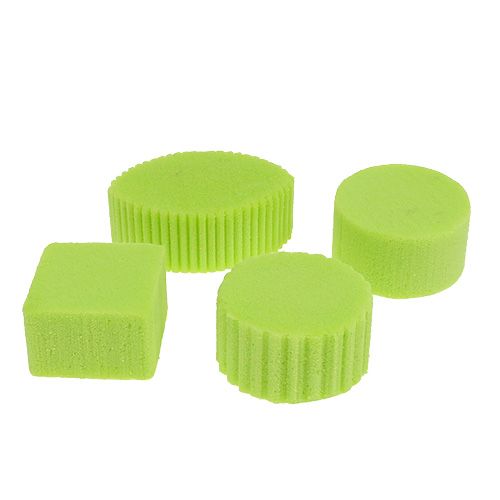 Floristik24 Floral foam canapes light green H3cm 5cm-7cm 45pcs