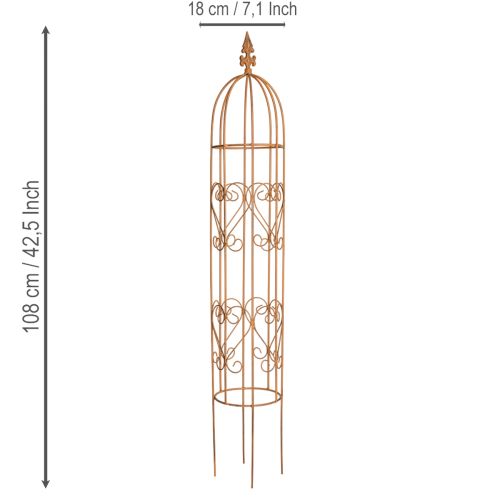 Product Garden trellis, climbing aid for roses and other climbing plants, ideal garden design, 108cm, set of 2.