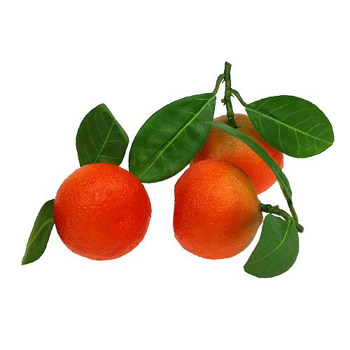 Floristik24 Orange mini with leaf 5cm 8pcs